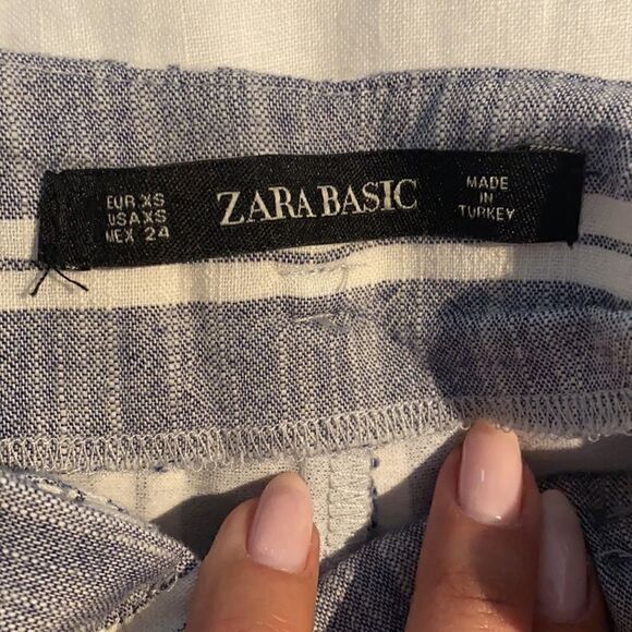 Zara chambray striped shorts  - Picture 2 of 5